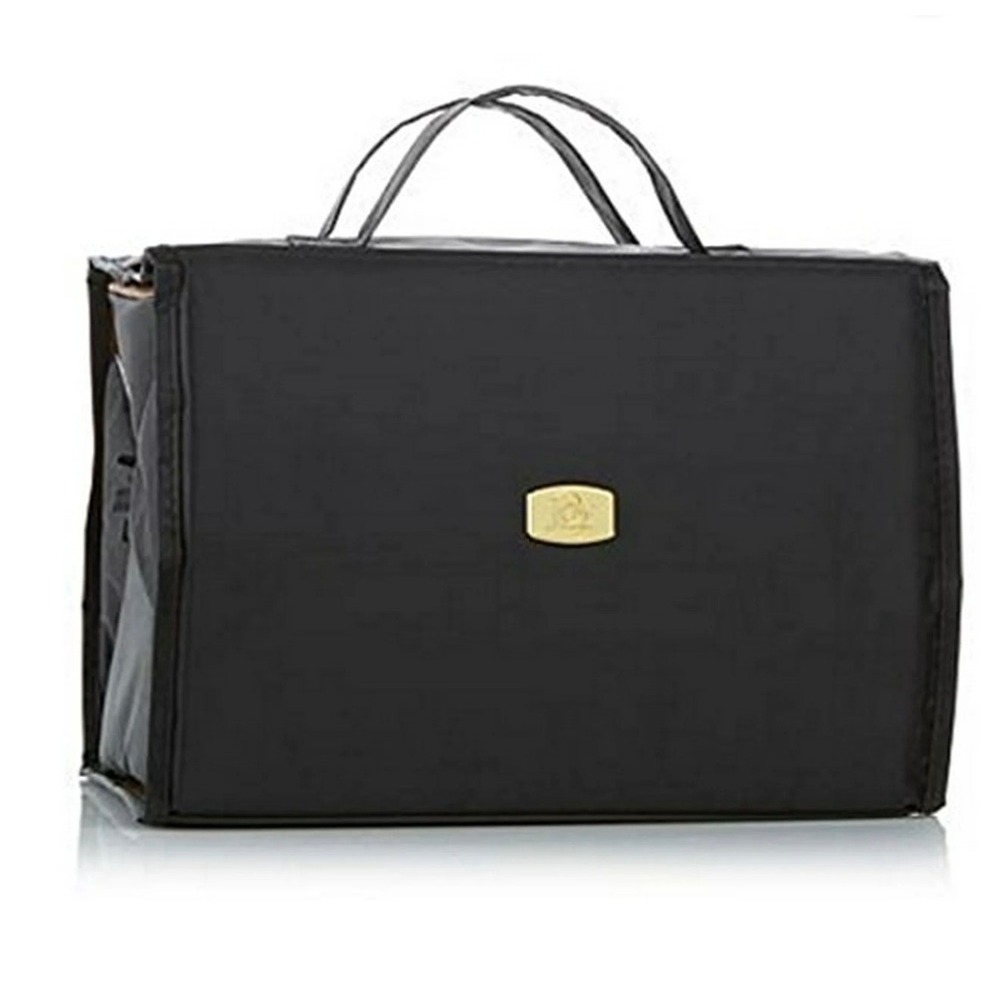 Joy Mangano Better Beauty Case Set Black‎ Roll Up Cosmetic Toiletry Organizer